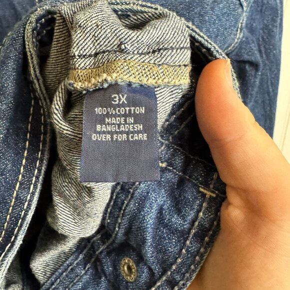 Amethyst Jeans Dark Wash Denim Button Front Jacket C35 - Picture 3 of 5